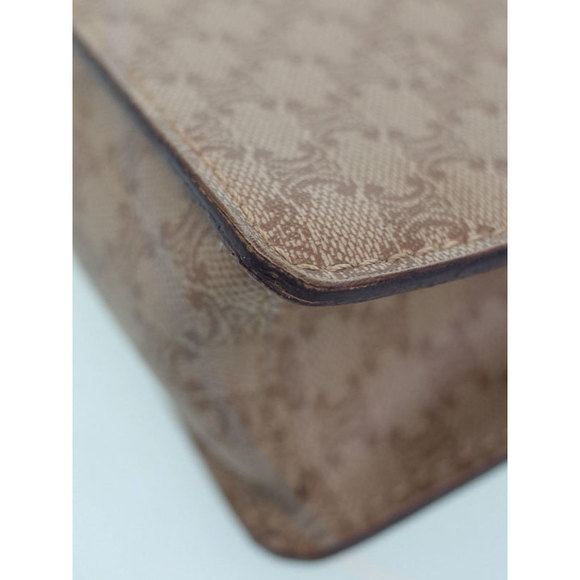 Celine Macadam Pattern Shoulder Bag Beige x Brown - Picture 4 of 9